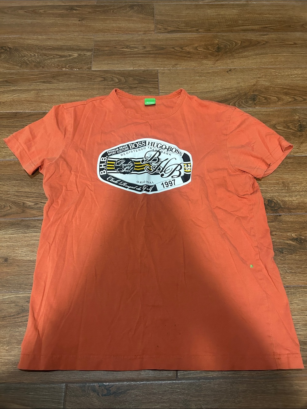 Hugo Boss Orange Crewneck Graphic Logo Tee